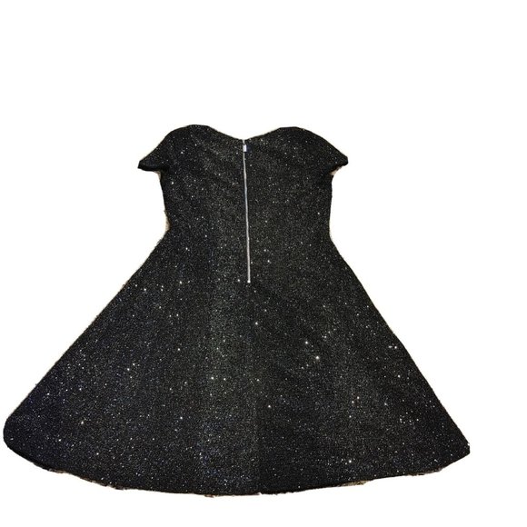 Alyx Dress Women's Size 6 Black with Silver Sparkle Fit & Flare Dress - Picture 5 of 12